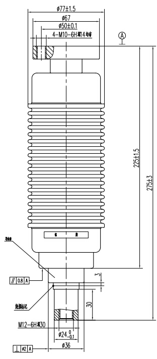 TD314Y戶(hù)內斷路器用真空滅弧室結構圖