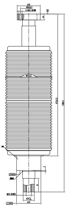 TD546A戶(hù)內斷路器用真空開(kāi)關(guān)管結構圖